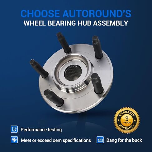 Autoround 518517 زوج استبدال محور العجلة الأمامية لـ Ford Edge 2007 2008 2009 2010، Lincoln MKX 07-10 5 العروات غير ABS in Kuwait