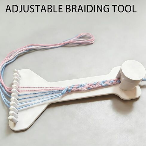 GadgetNova Adjustable Bracelet Maker – Portable Braiding Tool for Friendship Bracelets, 3D Printed Weaving Tool Bead Loom for DIY Handmade Crafts Jewelry Knitting in Saudi Arabia