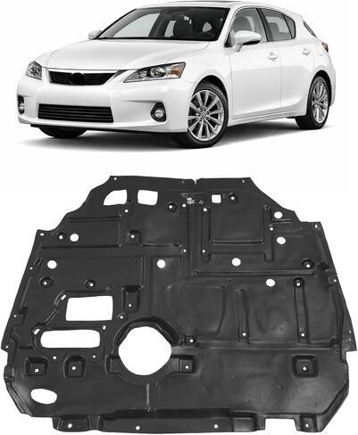 Engine Splash Shield Compatible with 2010-2018 Toyota Prius Lexus CT200h Replacement for TO1228169 5141012105-PFM Lower Under Cover PE Plastic Black in Kuwait
