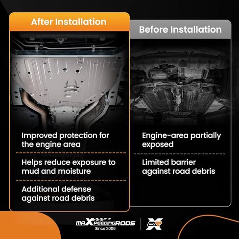 maxpeedingrods Engine Splash Shield لسيارة Honda Civic 1.5L 2.0L 2022، لوحة غطاء درع أسفل السيارة، واقي دفقة المحرك 74111T20A0، واقي علبة المحرك من الألومنيوم 74111-T20-A0 in Kuwait