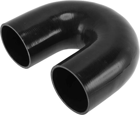 ACROPIX 76mm / 3'' Inch ID 180 Degree U Bend Shape Silicone Elbow Coupler Hose Black Car Coolant Tube Universal 4-Ply Reinforced Rubber Tubing Intake Boots in Kuwait