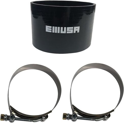4" to 4" I.D. Universal 4-Ply Straight Silicone Hose Coupler Black with SS T-Clamps in Kuwait