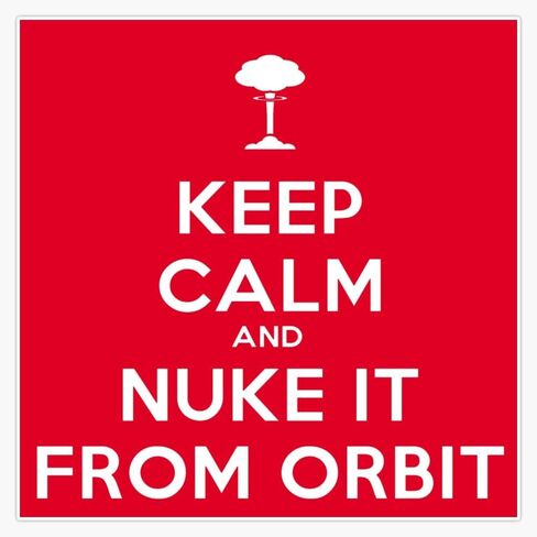 MAGNET Keep Calm and Nuke It From Orbit ملصق فينيل مغناطيسي ملصق مغناطيسي 5 بوصات in Kuwait
