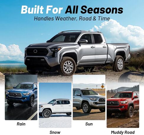 260LBS Heavy-Duty Roof Rack Cross Bars Fit for 2024–2026 Toyota Tacoma Double Cab, Aluminum Low-Profile Crossbars, Waterproof Design, Fits Kayak, Bike, Canoe, Snowboard and Cargo Accessories in Saudi Arabia