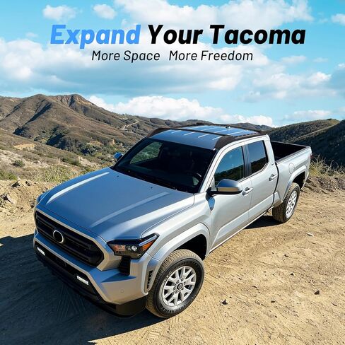 260LBS Heavy-Duty Roof Rack Cross Bars Fit for 2024–2026 Toyota Tacoma Double Cab, Aluminum Low-Profile Crossbars, Waterproof Design, Fits Kayak, Bike, Canoe, Snowboard and Cargo Accessories in Saudi Arabia