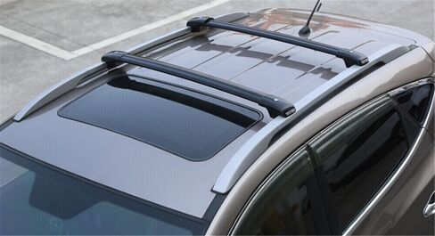 2PCS Crossbar Roof Rail Rack Lockable Fits for 2022 2023 2024 2025 Land Cruiser（LC300） Luggage Carrier Cross Bars Aluminum (Black) in Saudi Arabia