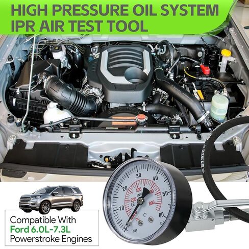 High Pressure Oil System IPR Air Test Tool Special Kit Compatible with Ford 6.0L-7.3L Powerstroke Engine, Rated Pressure 5300PSI Durable IPR Air Testing Tool for Powerstroke High Pressure Oil System in Saudi Arabia