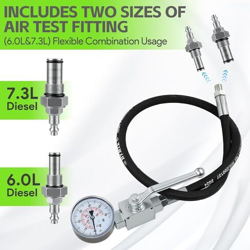 High Pressure Oil System IPR Air Test Tool Special Kit Compatible with Ford 6.0L-7.3L Powerstroke Engine, Rated Pressure 5300PSI Durable IPR Air Testing Tool for Powerstroke High Pressure Oil System in Saudi Arabia