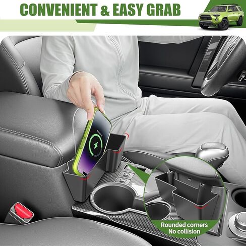 Center Console Organizer for 2010-2024 Toyota 4Runner Upgraded Hanging Armrest Box Extra Storage Space Tray for 4 Runner Interior Accessories(Fit 10-24/Hanging Organizer) in Saudi Arabia