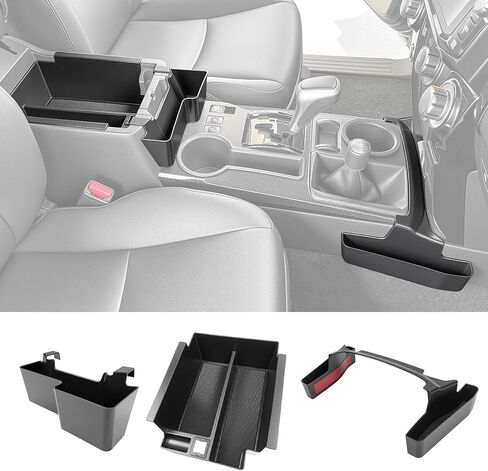 Center Console Organizer for 2010-2024 Toyota 4Runner Upgraded Hanging Armrest Box Extra Storage Space Tray for 4 Runner Interior Accessories(Fit 10-24/Hanging Organizer) in Saudi Arabia