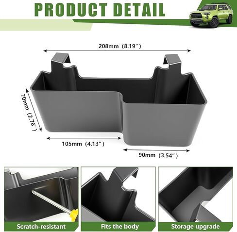 Center Console Organizer for 2010-2024 Toyota 4Runner Upgraded Hanging Armrest Box Extra Storage Space Tray for 4 Runner Interior Accessories(Fit 10-24/Hanging Organizer) in Saudi Arabia