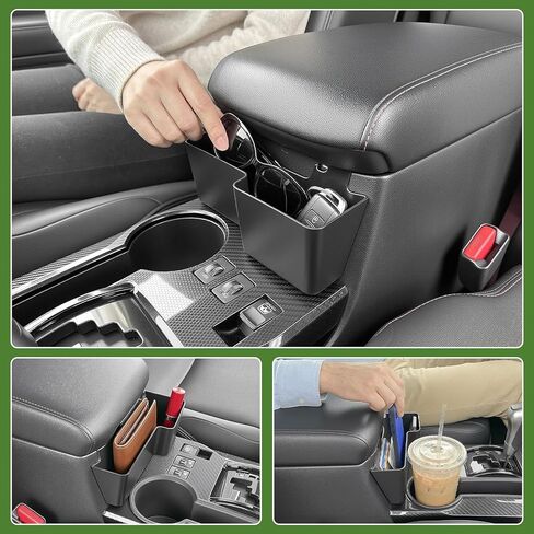 Center Console Organizer for 2010-2024 Toyota 4Runner Upgraded Hanging Armrest Box Extra Storage Space Tray for 4 Runner Interior Accessories(Fit 10-24/Hanging Organizer) in Saudi Arabia