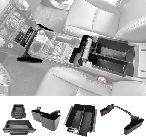 Center Console Organizer for 2010-2024 Toyota 4Runner Upgraded Hanging Armrest Box Extra Storage Space Tray for 4 Runner Interior Accessories(Fit 10-24/Hanging Organizer) in Saudi Arabia