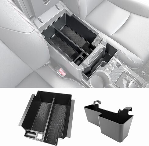 Center Console Organizer for 2010-2024 Toyota 4Runner Upgraded Hanging Armrest Box Extra Storage Space Tray for 4 Runner Interior Accessories(Fit 10-24/Hanging Organizer) in Saudi Arabia