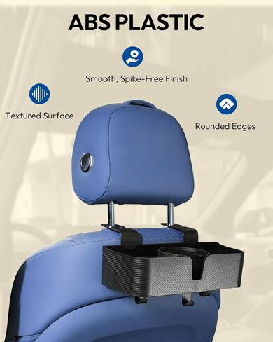 3 in 1 Car Headrest Backseat Organizer, Seat Back Organizer Headrest Strong Multi- Hanging Hooks with 3.7" Cup Holder for Car Headrest Backseat Travel Accessories, 2PCS in Saudi Arabia
