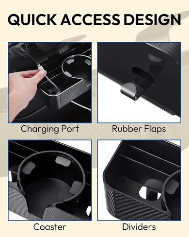 3 in 1 Car Headrest Backseat Organizer, Seat Back Organizer Headrest Strong Multi- Hanging Hooks with 3.7" Cup Holder for Car Headrest Backseat Travel Accessories, 2PCS in Saudi Arabia