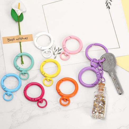 415Pcs Colored Keyring Making Set Include Lobster Claw Clasps, Swivel Eye Hook, 4X8mm/5x10mm Screw Eye Pin, 25mm/50mm Chain Extender, Jump Ring for DIY Keychain Handbag Bag Purse Charms in Saudi Arabia