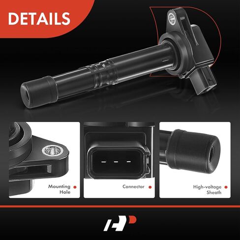 حزمة ملف إشعال ممتازة متوافقة مع مركبات Acura وHonda - CSX 2006-2011 2.0L، RSX 2002-2006 2.0L، Accord 2003-2007 2.4L، Civic 2002-2011 2.0L، CR-V 2002-2009 2.4L، Element 2003-2011 2.4 لتر in Kuwait