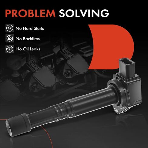 حزمة ملف إشعال ممتازة متوافقة مع مركبات Acura وHonda - CSX 2006-2011 2.0L، RSX 2002-2006 2.0L، Accord 2003-2007 2.4L، Civic 2002-2011 2.0L، CR-V 2002-2009 2.4L، Element 2003-2011 2.4 لتر in Kuwait