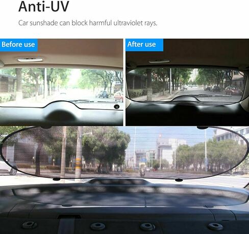 Car Rear Window Sunshade with Suction Cup 39"x20" UV Rays Protection for Baby Back Window Sun Shade for Car Windshield Universal Sunlight Shield Blocker for Rear Facing Seats Car Accessories (Rear) in Kuwait