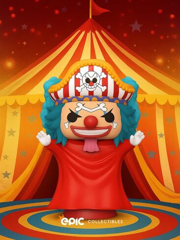 مجموعة Epic Collectibles Pop Anime: قطعة واحدة - شخصية Buggy The Genius Jester Clown الحصرية من الفينيل متضمنة مع واقي صندوق متوافق مع Funko in Kuwait