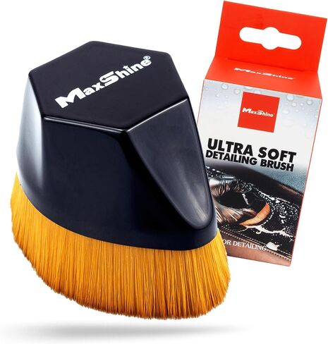 فرشاة Maxshine Small Universal بمقبض فائق النعومة - شعيرات فائقة النعومة - فرشاة تفصيلية احترافية للداخلية والخارجية والمقاعد الجلدية وخليج المحرك والعجلات - أداة متميزة للعناية بالسيارات in Kuwait