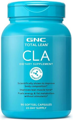 GNC Total Lean CLA | Improve Body Composition & Lean Muscle Tone, Fuels Fat Metabolism & Energy without Stimulants | Gluten Free | 180 Softgels in Saudi Arabia