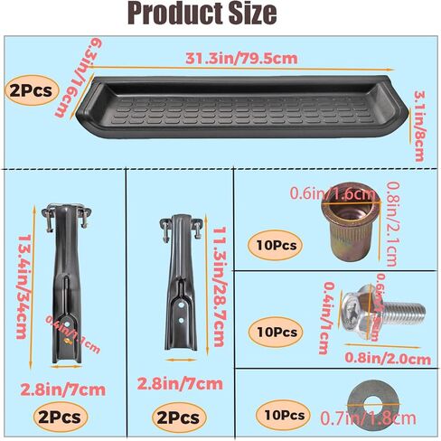 2PCS Side Step Running Board Compatible with Jeep Wrangler TJ & Unlimited 1997-2006 Running Board Repalce PW4511 in Saudi Arabia