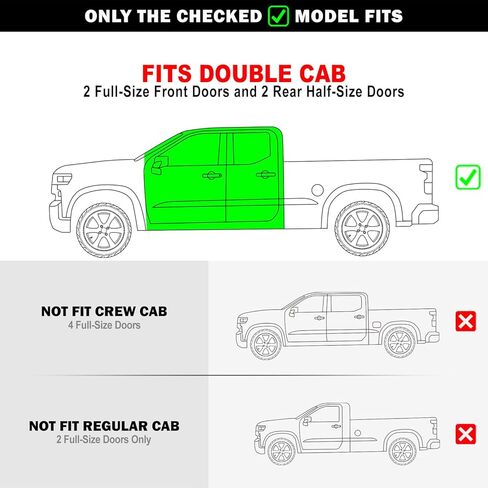 Tuxtreme Steps متوافقة مع Chevy Silverado GMC Sierra 1500 2019-2026 Extended Cab 6.5ft Bed & 2500 3500 2020-2026 (باستثناء 19 1500 LD) (Silverado 1500 LTD Sierra 1500 LD 2022) | عجلة إلى عجلة in Kuwait
