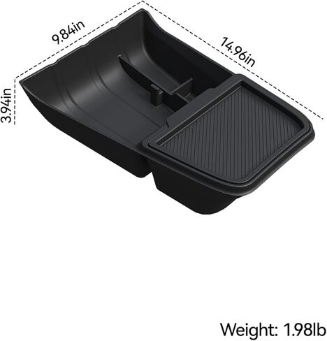 Floor Console Organizer for Tesla Model Y Standard 2025 2026, Multifunctional Aisle Storage Box for Accessories Silicone in Saudi Arabia