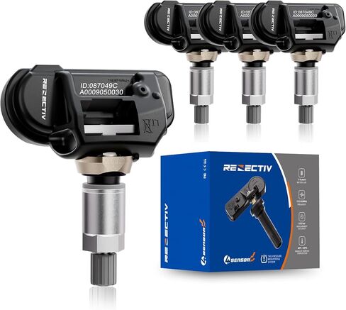 مستشعرات TPMS، مستشعرات مراقبة ضغط الإطارات 433 ميجا هرتز لمرسيدس بنز B250 C230 C250 C280 C300 C350 C63 AMG CL550 CL600 CL63 AMG CL65 AMG، استبدل 05154876AA، 05154876AC، A0009050030 مجموعة من 4 in Kuwait