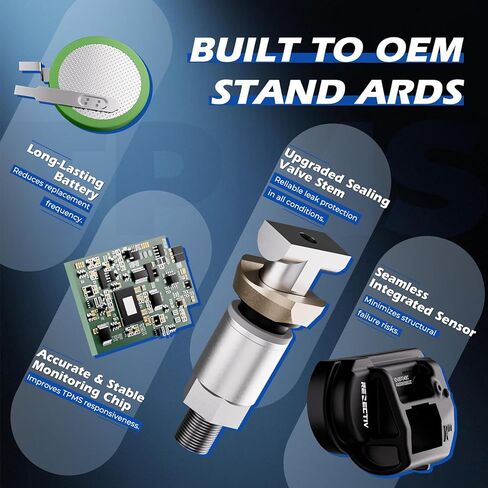 مستشعرات TPMS، مستشعرات مراقبة ضغط الإطارات 433 ميجا هرتز لمرسيدس بنز B250 C230 C250 C280 C300 C350 C63 AMG CL550 CL600 CL63 AMG CL65 AMG، استبدل 05154876AA، 05154876AC، A0009050030 مجموعة من 4 in Kuwait