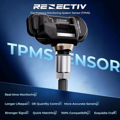 مستشعرات TPMS، مستشعرات مراقبة ضغط الإطارات 433 ميجا هرتز لمرسيدس بنز B250 C230 C250 C280 C300 C350 C63 AMG CL550 CL600 CL63 AMG CL65 AMG، استبدل 05154876AA، 05154876AC، A0009050030 مجموعة من 4 in Kuwait
