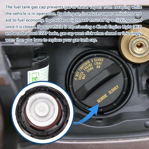 غطاء غاز 17670-S5A-A32 مناسب لسيارة Honda - 2001-2005 Civic، 2002-2004 Honda CRV، 2003-2005 Element، 2001-2005 S2000، 2001-2006 Insight. يستبدل # 17670-S3N-003، 17670-S5A-A32 in Kuwait