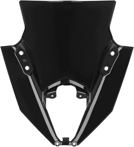 استبدال الزجاج الأمامي للدراجات النارية لـ Kawasaki Ninja650 Ninja 650 ER6F ER-6F 2020-2026 PC فقاعة مزدوجة للزجاج الأمامي (أسود) in Kuwait