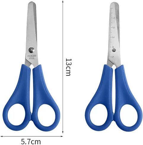 4 Sets of Children's Safety Scissors,Round Headed Plastic Scissors,Kindergarten Baby Handmade Scissors,Small Class art Enlightenment Training,Scissors in Saudi Arabia