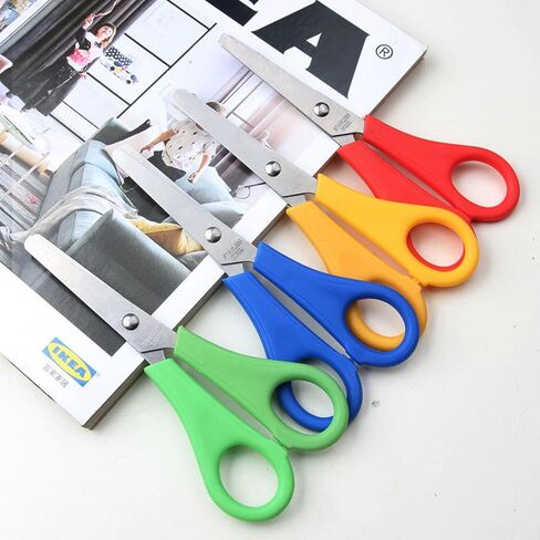 4 Sets of Children's Safety Scissors,Round Headed Plastic Scissors,Kindergarten Baby Handmade Scissors,Small Class art Enlightenment Training,Scissors in Saudi Arabia