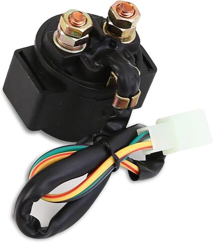 Starter Solenoid Relay, Motorcycle 12V Motor Relay with Wiring Harness Plug, Motorbike GY6 Engines Power Modified Replacement Accessories, for Motorcycles, Dirt Bikes, Karts, Scooters (Black) in Saudi Arabia
