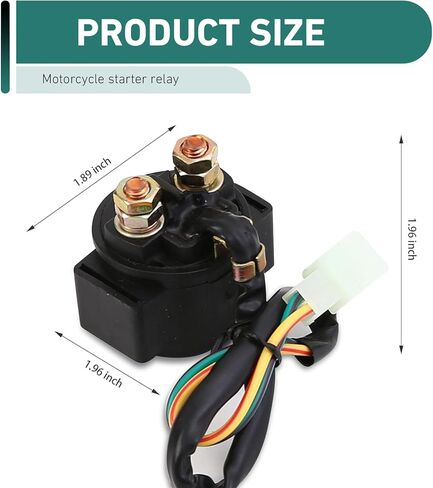 Starter Solenoid Relay, Motorcycle 12V Motor Relay with Wiring Harness Plug, Motorbike GY6 Engines Power Modified Replacement Accessories, for Motorcycles, Dirt Bikes, Karts, Scooters (Black) in Saudi Arabia