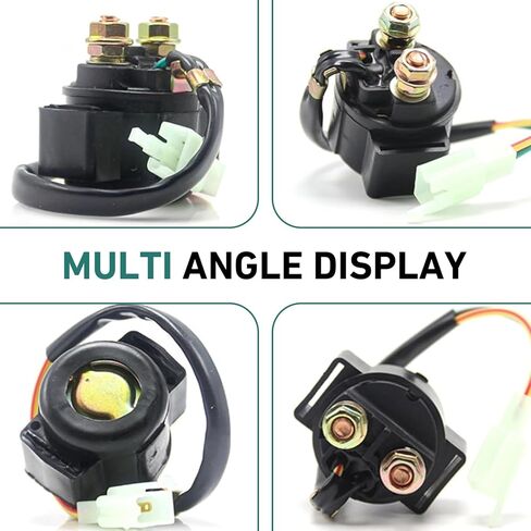Starter Solenoid Relay, Motorcycle 12V Motor Relay with Wiring Harness Plug, Motorbike GY6 Engines Power Modified Replacement Accessories, for Motorcycles, Dirt Bikes, Karts, Scooters (Black) in Saudi Arabia