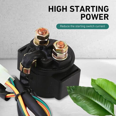 Starter Solenoid Relay, Motorcycle 12V Motor Relay with Wiring Harness Plug, Motorbike GY6 Engines Power Modified Replacement Accessories, for Motorcycles, Dirt Bikes, Karts, Scooters (Black) in Saudi Arabia