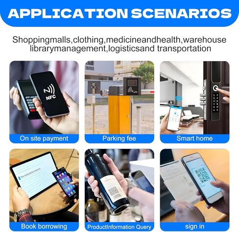 30 Pcs NFC Tags Sticker 0.83"×0.43" Programmable Rewritable Ntag213 NFC RFID Stickers Labels 137 Bytes Memory Adhesive Compatible with All NFC-Enabled in Saudi Arabia