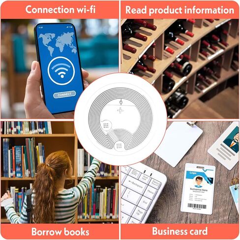 70 قطعة من ملصقات NFC مع شريحة NTAG215، ملصقات NFC مستديرة، ملصقات لاصقة، علامات RFID شفافة قابلة لإعادة الكتابة، ذاكرة 504 بايت مناسبة لجميع الأجهزة التي تدعم NFC والهواتف الذكية وتخصيص Amiibo in Kuwait