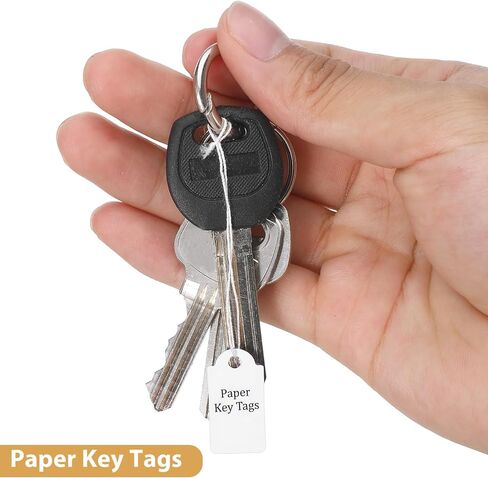 Amabro 700 Pcs Pre-Strung Price Tags with String, Writable Blank Paper Gift Small Mini Label Tags for Pricing Jewelry Yard Clothes Garage Merchandise Marking Wrapping(1.02 * 0.5 inch) in Kuwait