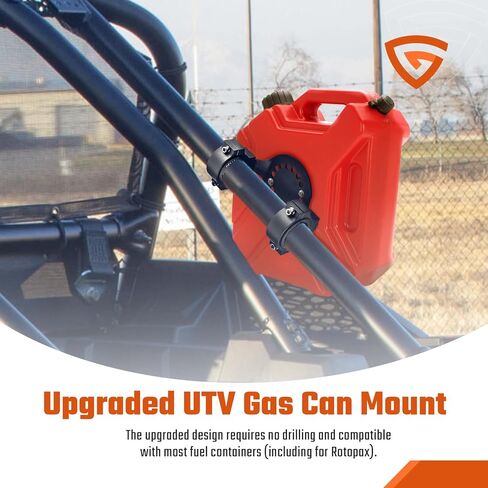 Upgraded UTV ATV Gas Can Mount, Water Tank Oil Can Holder Gasoline Pack Fuel Container Mounting Bracket for Polaris RZR Ranger Can-Am Maverick Defender krx Talon Pioneer with 1-2" Roll Bar in Saudi Arabia
