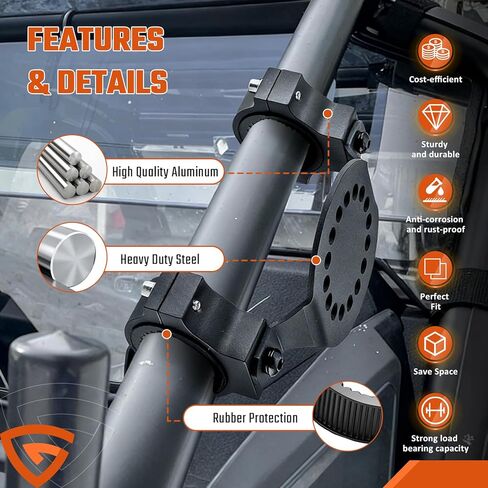Upgraded UTV ATV Gas Can Mount, Water Tank Oil Can Holder Gasoline Pack Fuel Container Mounting Bracket for Polaris RZR Ranger Can-Am Maverick Defender krx Talon Pioneer with 1-2" Roll Bar in Saudi Arabia