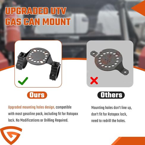 Upgraded UTV ATV Gas Can Mount, Water Tank Oil Can Holder Gasoline Pack Fuel Container Mounting Bracket for Polaris RZR Ranger Can-Am Maverick Defender krx Talon Pioneer with 1-2" Roll Bar in Saudi Arabia