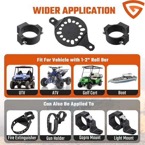 Upgraded UTV ATV Gas Can Mount, Water Tank Oil Can Holder Gasoline Pack Fuel Container Mounting Bracket for Polaris RZR Ranger Can-Am Maverick Defender krx Talon Pioneer with 1-2" Roll Bar in Saudi Arabia