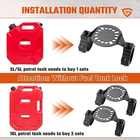 Upgraded UTV ATV Gas Can Mount, Water Tank Oil Can Holder Gasoline Pack Fuel Container Mounting Bracket for Polaris RZR Ranger Can-Am Maverick Defender krx Talon Pioneer with 1-2" Roll Bar in Saudi Arabia