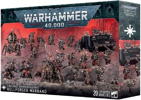 مجموعة Warhammer 40K Chaos Space Marines Hellforged Warband Battleforce Box - (2025) in Kuwait